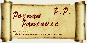 Poznan Pantović vizit kartica